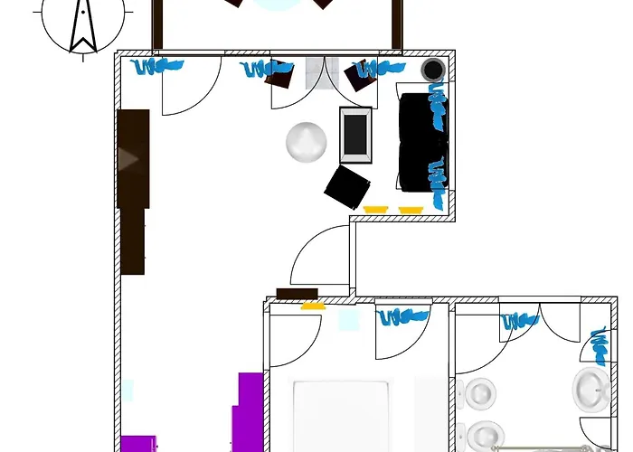 Appartement Moderne Mit Privatem Balkon Sowie Meer- Und Gebirgsblick