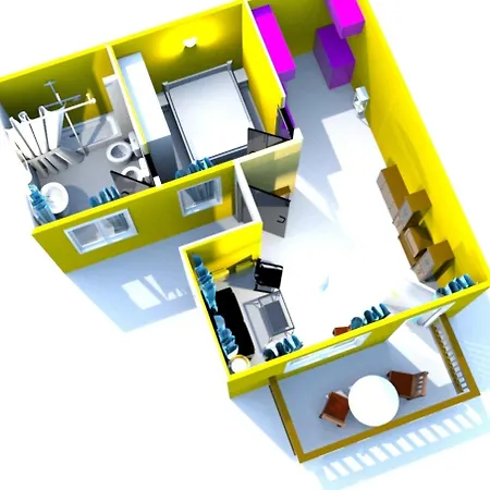 Moderne Mit Privatem Balkon Sowie Meer- Und Gebirgsblick Apartment *